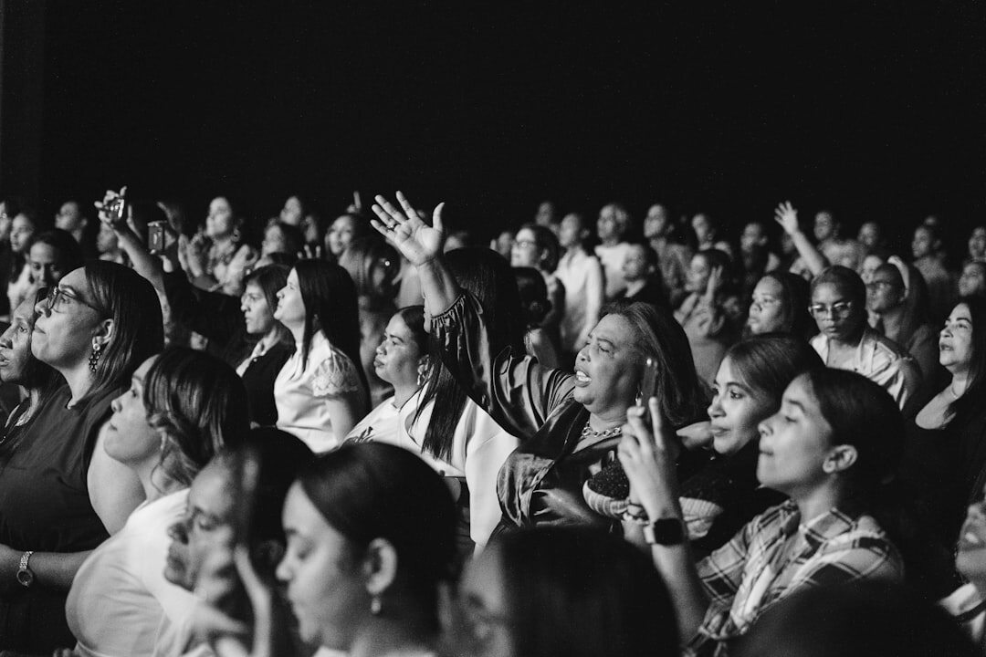 Audience applauding at an indoor entertainment award show