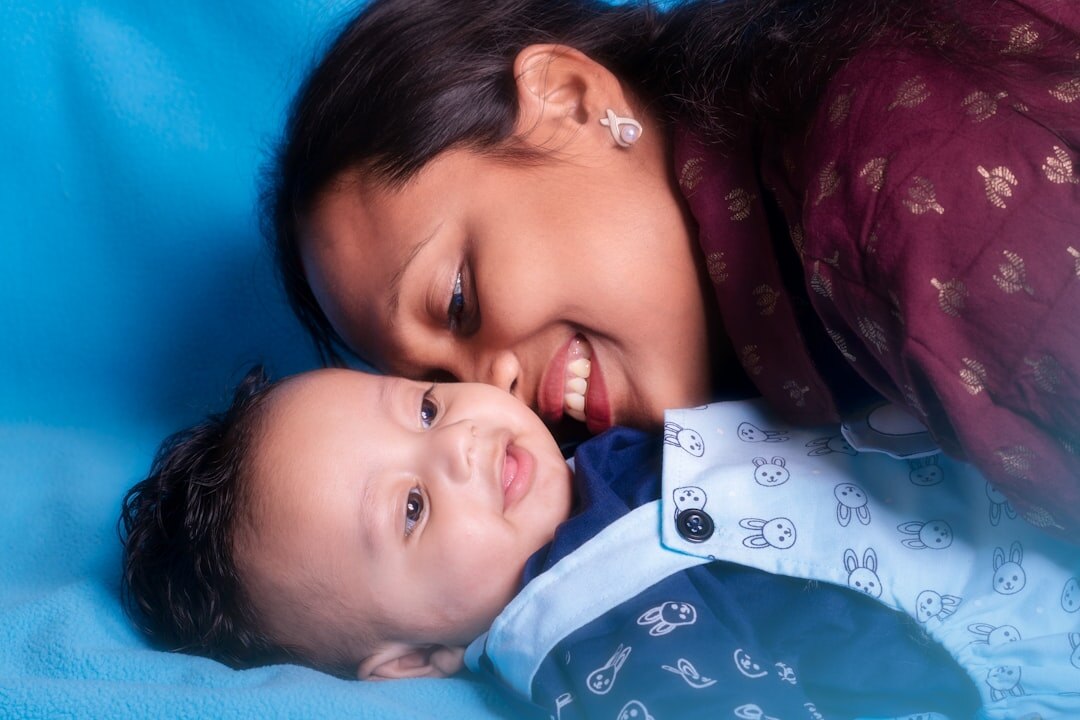 happy family with newborn